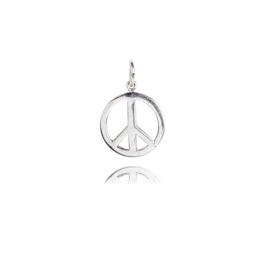 Sterling Silver Peace Sign Charm